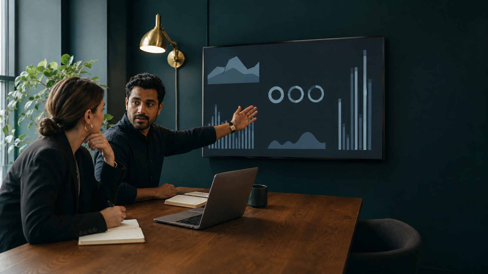Digital performance analytics displayed on a screen