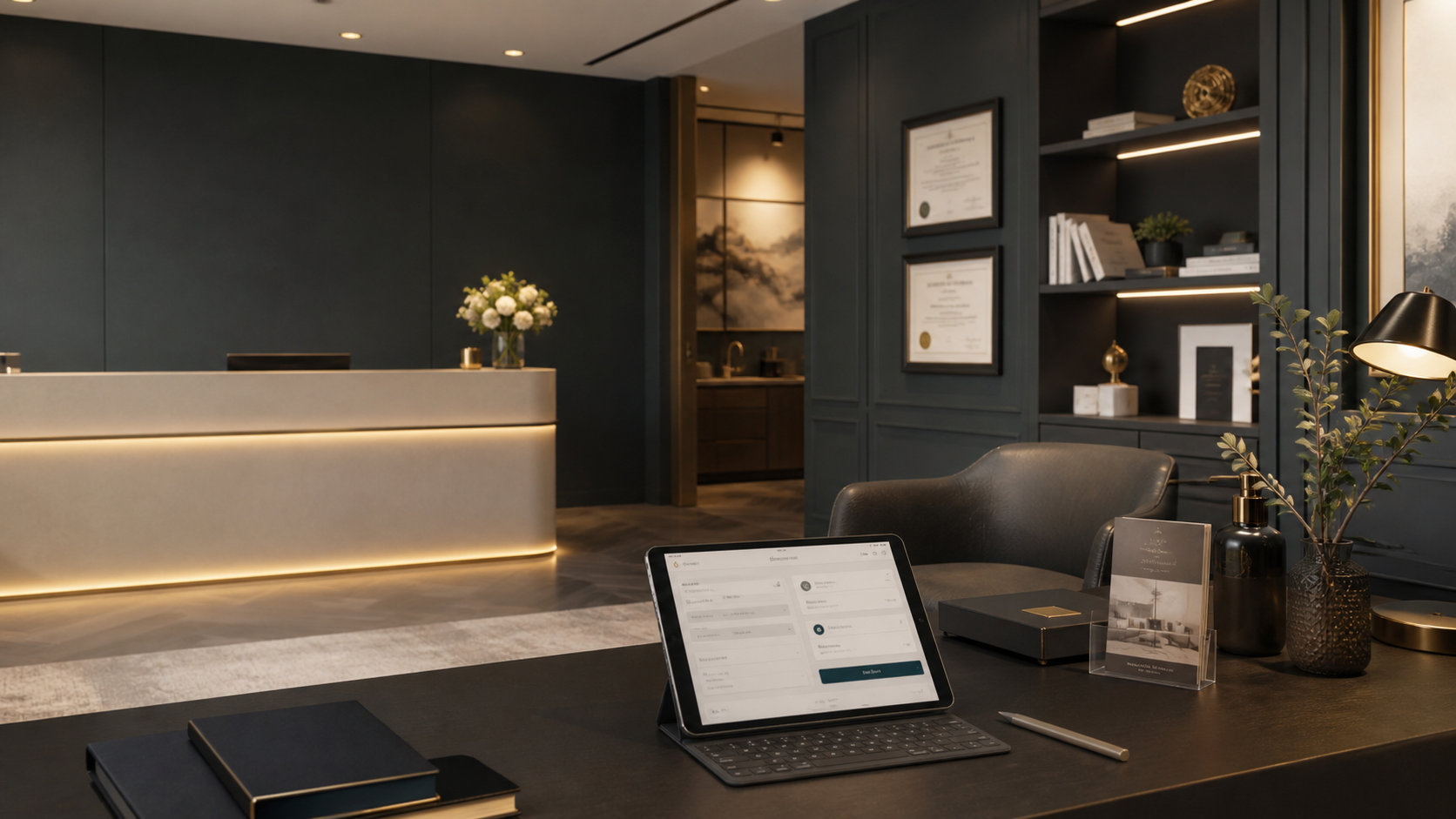 Premium clinic and professional practice concept with a trust-led website and appointment journey